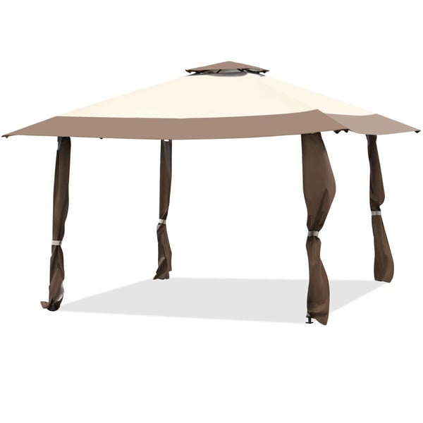 Begivenhedstelt, 400x400x267-284 cm, Brun