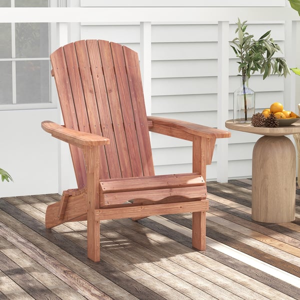 Taitettava Adirondack-tuoli, 35x28x37 tuumaa, ruskea