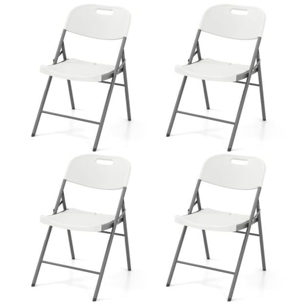 Sammenklappelige stablestole, 58×46×84 cm, hvid