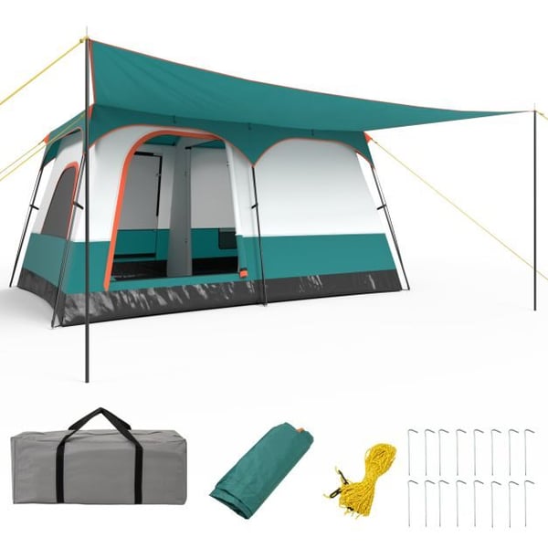 Camping telt, 36×25×17 cm, Blå/Grøn