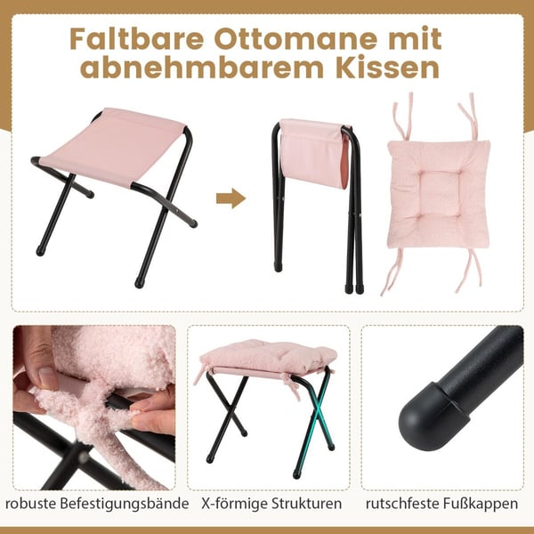Accentstol, 80×74×97 cm, Lyserød