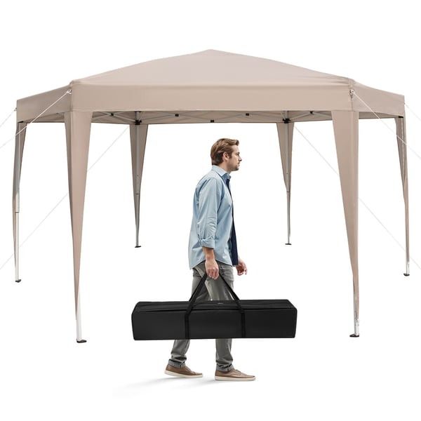 Teltpavillon, 400x348 cm, Khaki