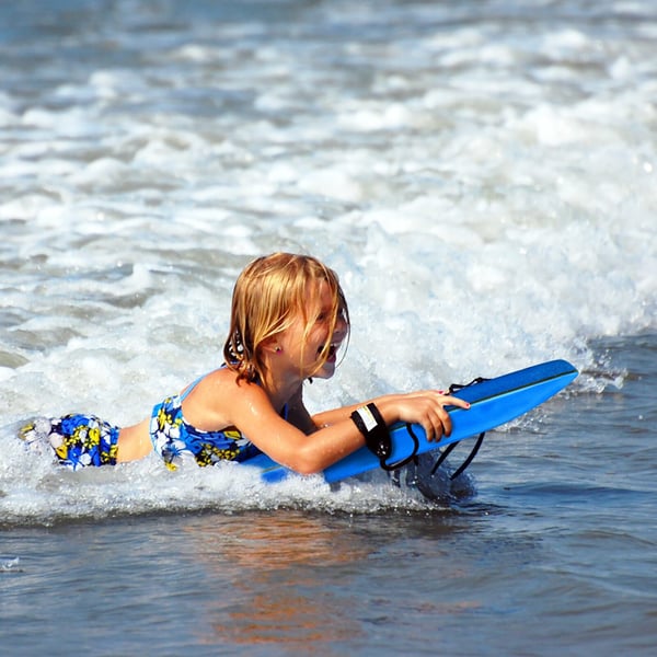 Bodyboard, Letvægts Super Bodyboard Surfing m/Leash IXPE dæk EPS kerne Boarding-L, 107×43×8 cm