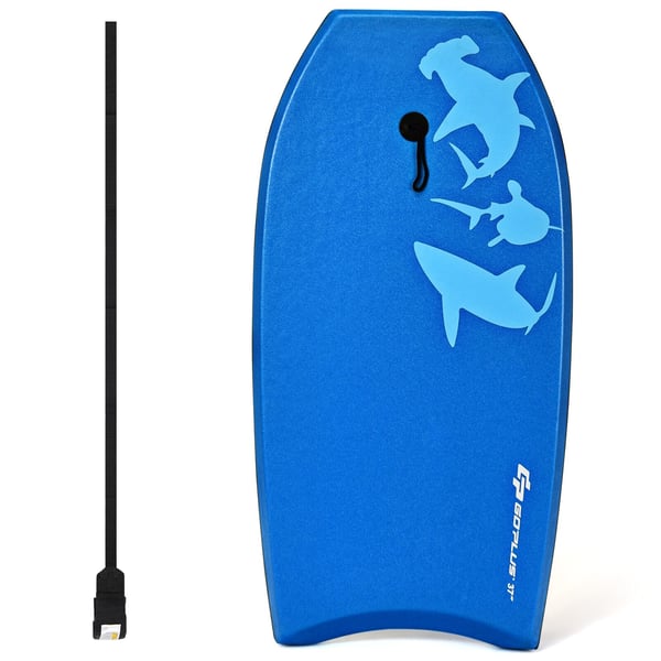 Bodyboard, Letvægts Super Bodyboard Surfing m/Leash IXPE dæk EPS kerne Boarding-L, 107×43×8 cm