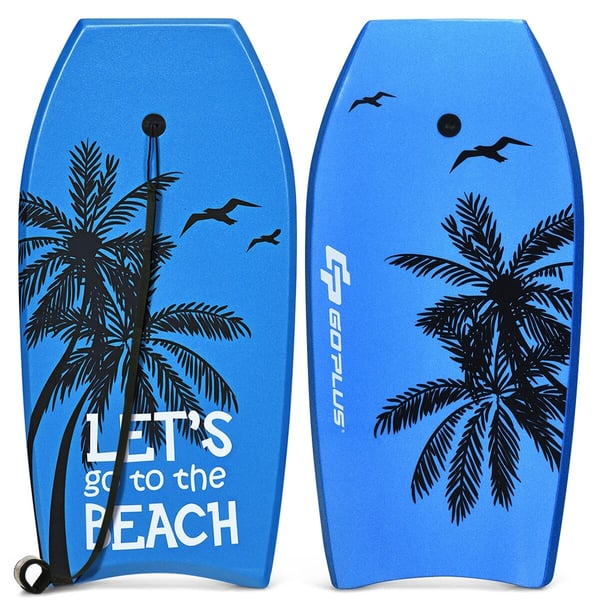 Bodyboard, Super Letvægts Bodyboard til Surfing med Line EPS Kerne Boarding-L, 104×51×6 cm