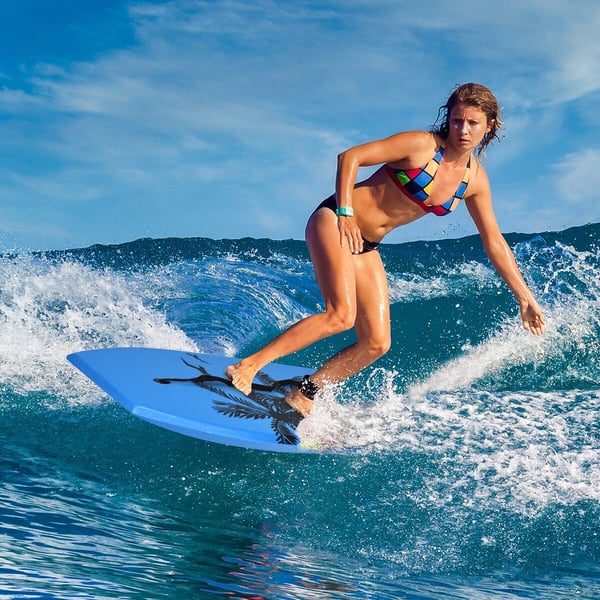 Bodyboard, Super Letvægts Bodyboard til Surfing med Line EPS Kerne Boarding-L, 104×51×6 cm