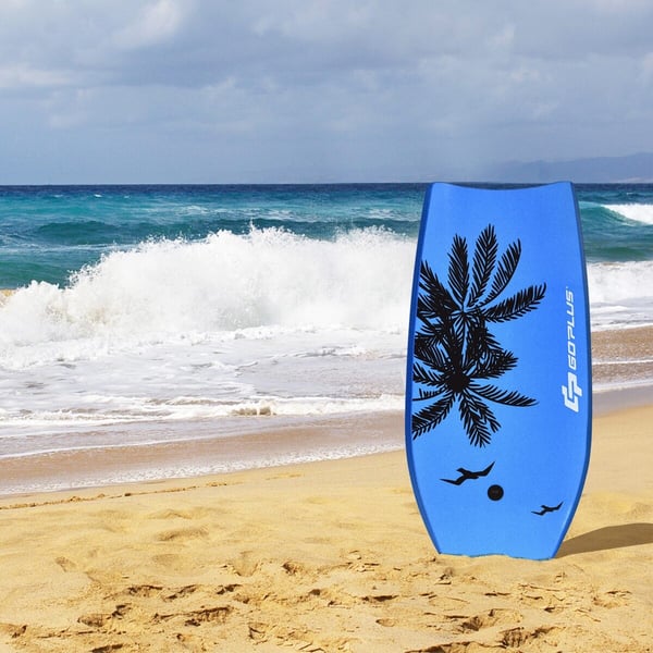 Bodyboard, Super Letvægts Bodyboard til Surfing med Line EPS Kerne Boarding-L, 104×51×6 cm