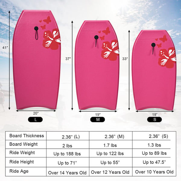 Bodyboard, Letvægts Bodyboard Surfing med Line EPS Kerne Boarding IXPE-L, 41"x20"x2.36"