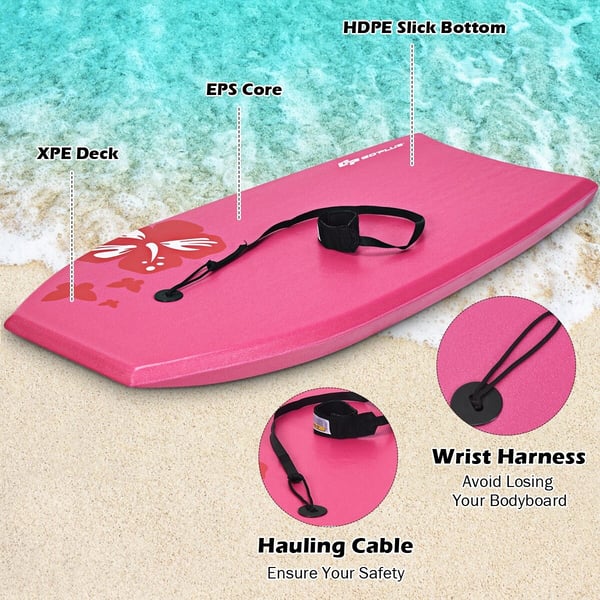 Bodyboard, Letvægts Bodyboard Surfing med Line EPS Kerne Boarding IXPE-L, 41"x20"x2.36"