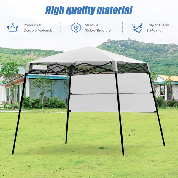 Pop-up telt, 2,1m x 2,1m, Hvid