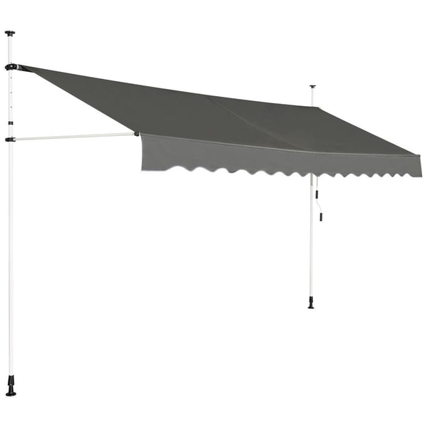 Parvekelasitus, 395x120 cm, Harmaa