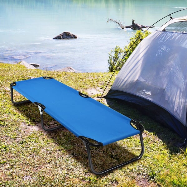 Camping seng, 191x56x31 cm, Blå