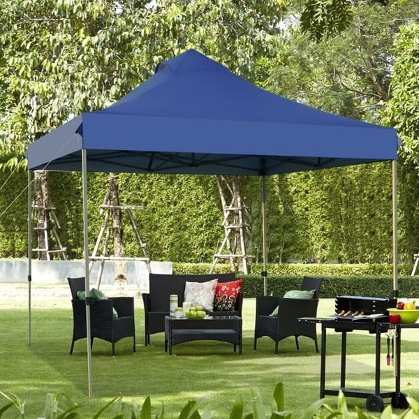 Pop Up Canopy Event Party Tent, 25×25×25 cm-10.5-335 cm, Blå