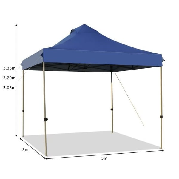 Pop Up Canopy Event Party Tent, 25×25×25 cm-10.5-335 cm, Blå