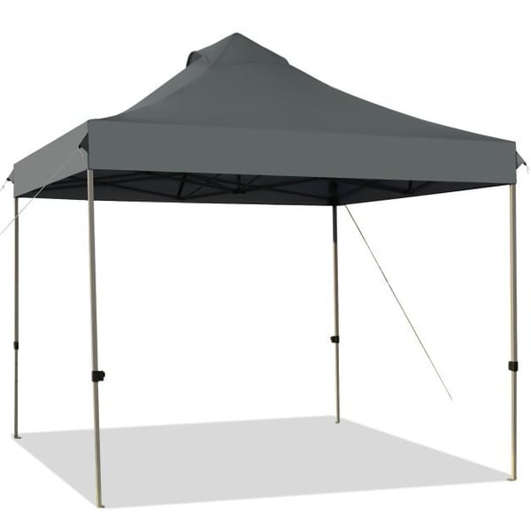 Pop Up Canopy Event Party Tent, 10x10x10-10.5-11 ft, Grå Pop Up Canopy Event Party Tent, 10x10x10-10.5-11 ft, Grå