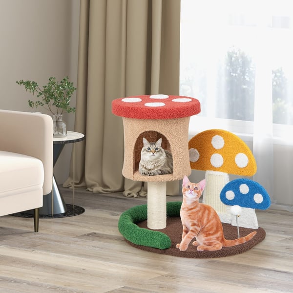 Katte træ, 61×50×60 cm, Multifarvet
