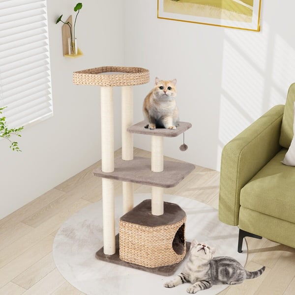 Katte tårn, 60x48x131 cm, Kaffe
