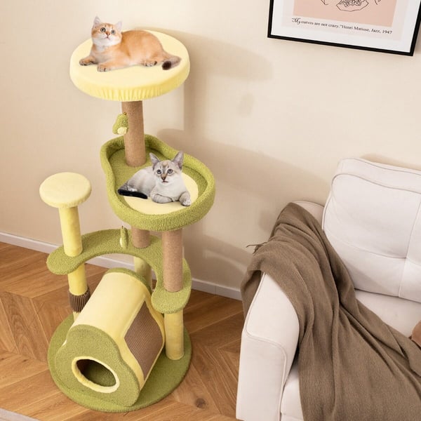 Katte træ, 59x59x124 cm, Multifarvet