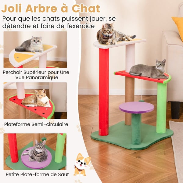 Katte træ, 48x48x69 cm, Multifarvet Katte træ, 48x48x69 cm, Multifarvet