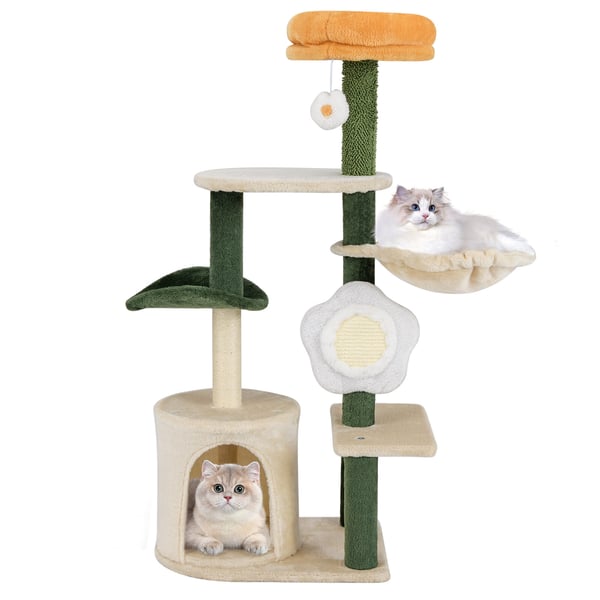 Katte træ, 48×34×114 cm, Grøn Beige