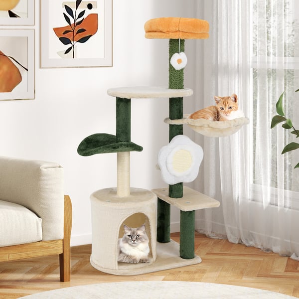 Katte træ, 48×34×114 cm, Grøn Beige