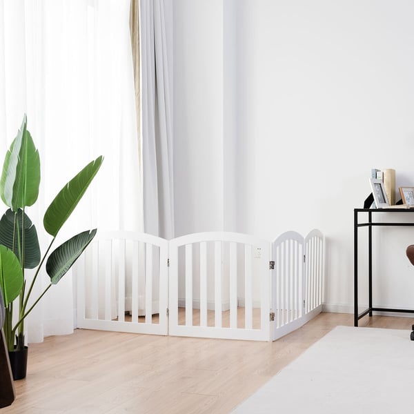 Sikkerhedsgitter til hunde, 246x61 cm, Hvid Sikkerhedsgitter til hunde, 246x61 cm, Hvid
