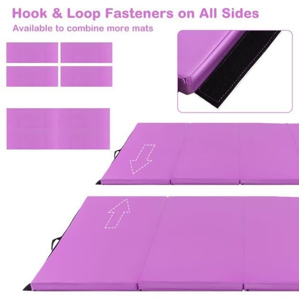 Gymnastik Tumbling Mat, 20×10×5 cm, Lilla
