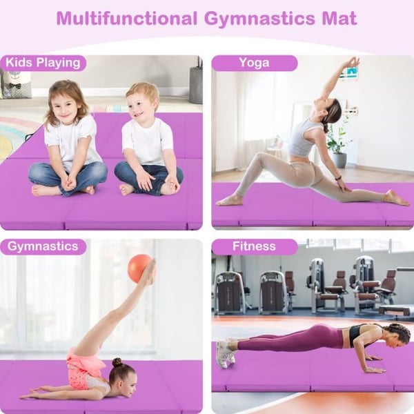 Gymnastik Tumbling Mat, 20×10×5 cm, Lilla