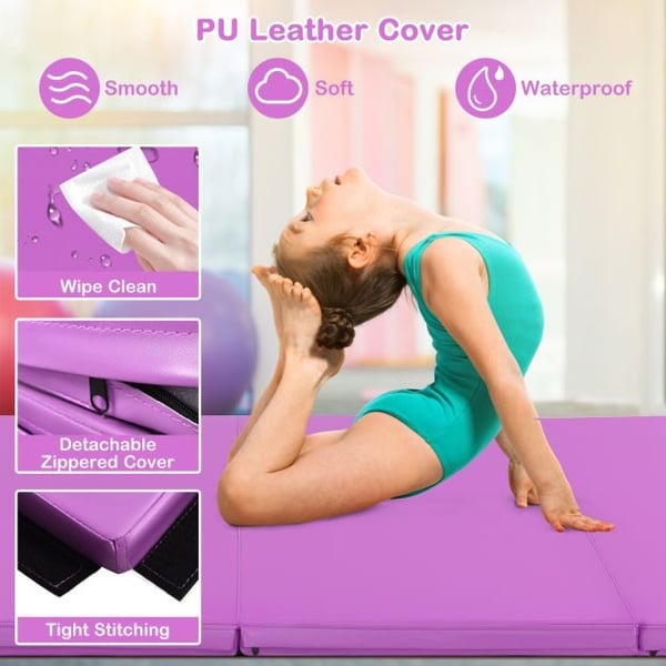 Gymnastik Tumbling Mat, 20×10×5 cm, Lilla