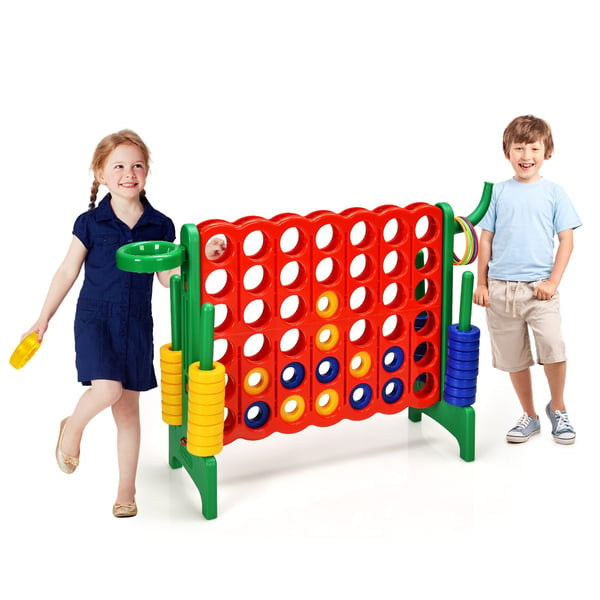 Jättipelin setti, 2,5 jalkaa 4-to-Score, 84×33×76 cm, vihreä/sininen
