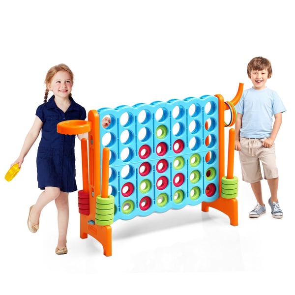 Kæmpe Spil Sæt, 2,5ft 4-i-Række, 33x13x30 in, Grøn/Blå Kæmpe Spil Sæt, 2,5ft 4-i-Række, 33x13x30 in, Grøn/Blå