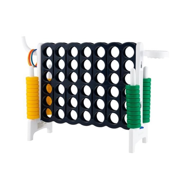 Spil sæt, Kæmpe 4 på Stribe Spil Jumbo, 84x33x79 cm, Grå/Hvid