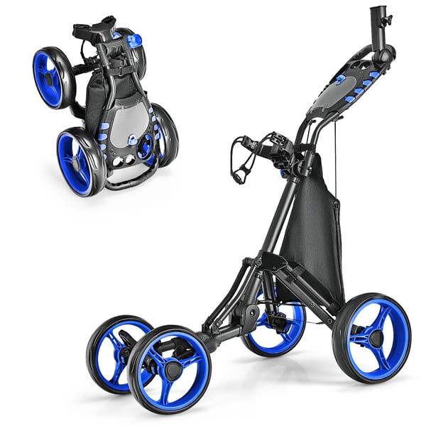 Golf Push Cart, 110,5x100,5x64,8 cm, Blå