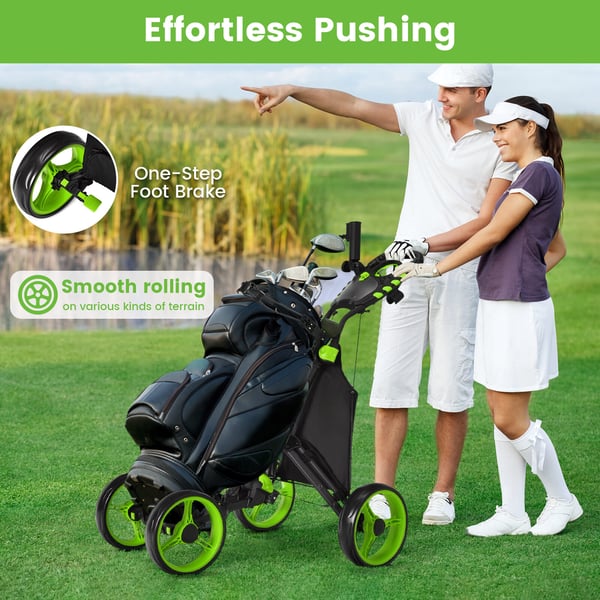 Golf Push Cart, 110x100x65 cm, Grøn