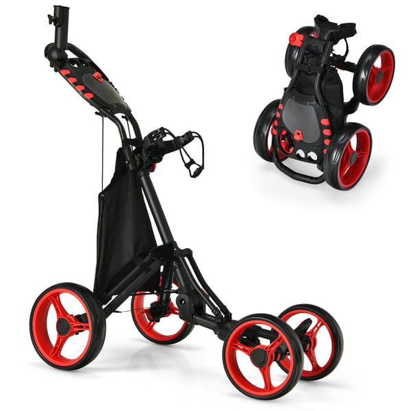 Golf Push Cart, 110x100x65 cm, Rød