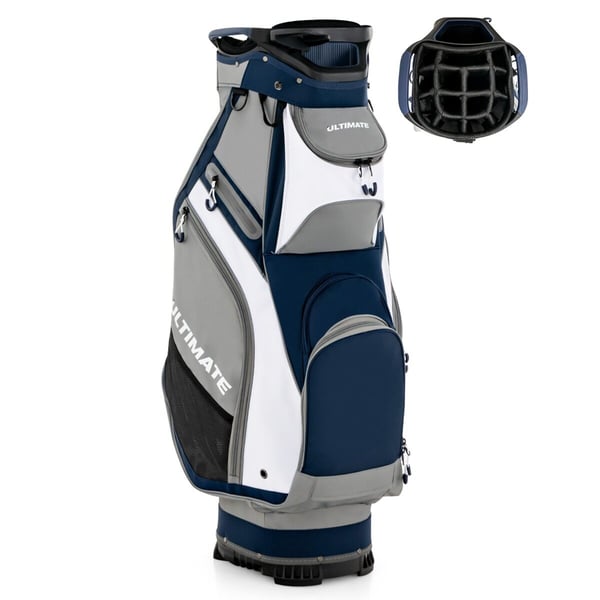 Golf Stand Bag, 42x31x130 cm, Sininen + Harmaa