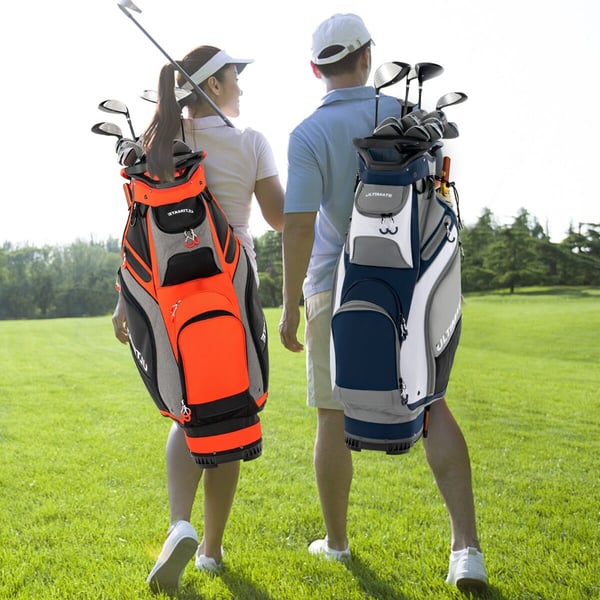 Golf Stand Bag, 42x31x130 cm, Sininen + Harmaa