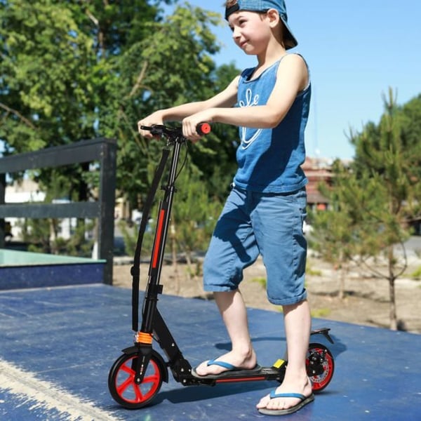 Sparkcykel, 95x37x86.5-101 cm, Sort Blå