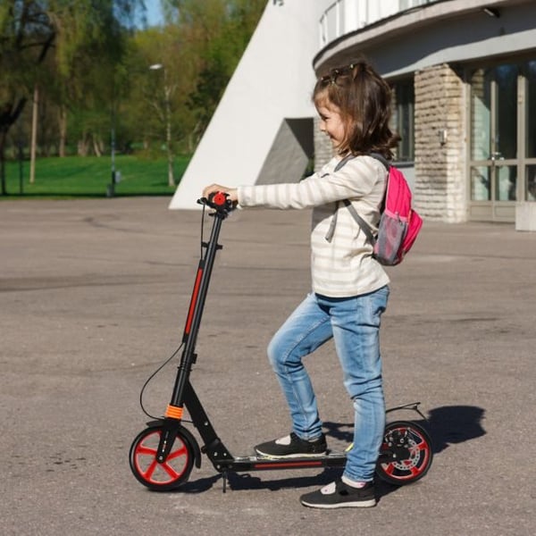 Sparkcykel, 95x37x86.5-101 cm, Sort Blå