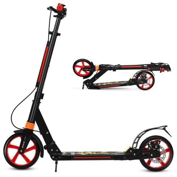 Sparkcykel, 95x37x86.5-101 cm, Sort Blå