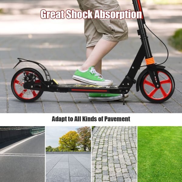 Sparkcykel, 95x37x86.5-101 cm, Sort Blå