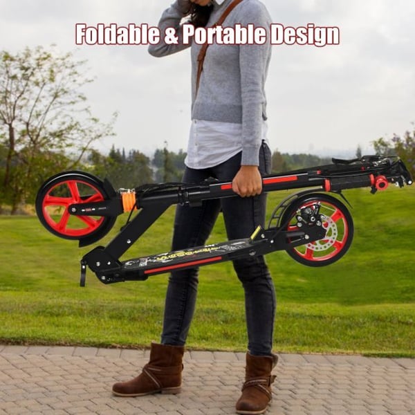 Sparkcykel, 95x37x86.5-101 cm, Sort Blå