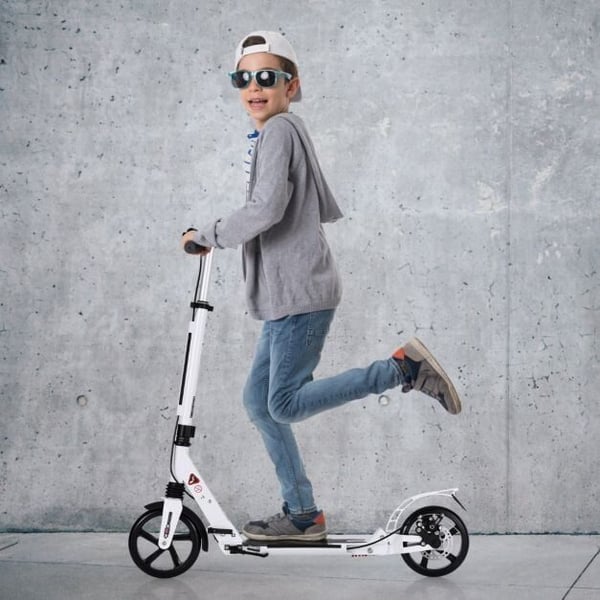 Sparkcykel, 95x37x86.5-101 cm, Hvid