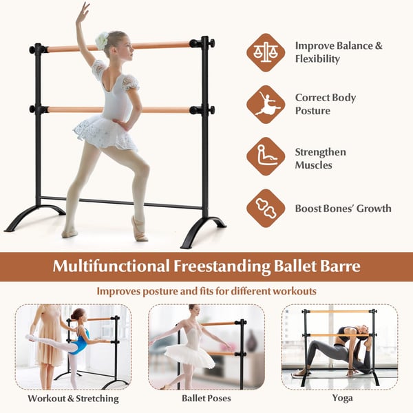 Ballet Barre, 120x75x120 cm, Sort