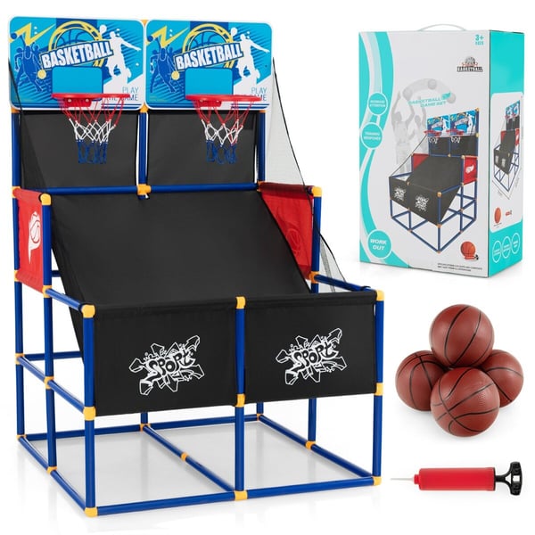 Basketball Spil Sæt, 35,5x35,5x55 cm, Sort/Blå/Rød Basketball Spil Sæt, 35,5x35,5x55 cm, Sort/Blå/Rød