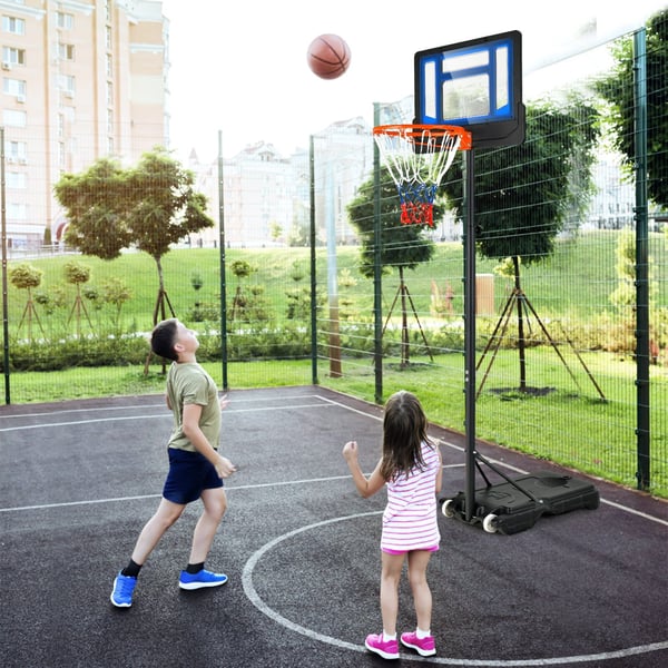 Basketballstativ, 90/158-210 cm, Blå