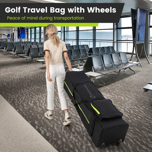 Golfrejsetaske, 31,5x25,5x128 cm, Sort