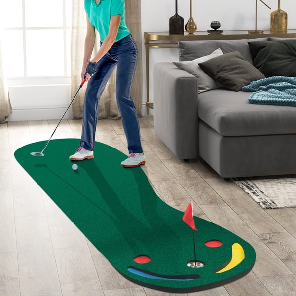 Golf putting green sæt, 25×8 cm, grøn