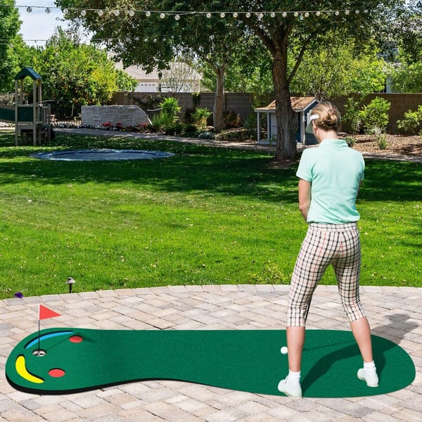 Golf putting green sæt, 25×8 cm, grøn