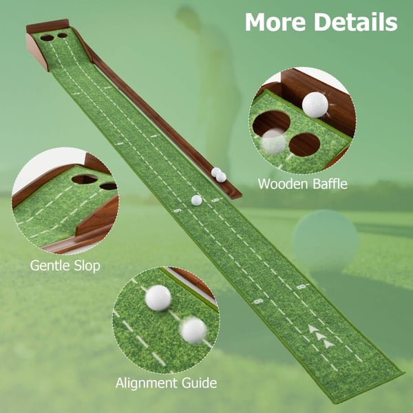 Golf Putting Mat, 25×3×15 cm, Brun Grøn